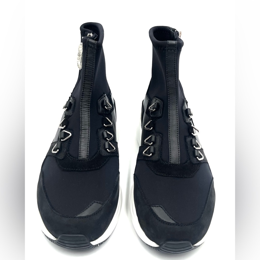 BUSCEMI  SOCK SHOES PLATFORM RETRO LEATHER